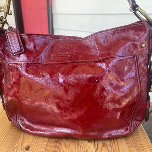 Coach Glossy Red Shoulder Bag